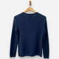 Navy Blue Cashmere Crew Neck Jumper by Lands' End