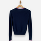 Navy Blue Cashmere Crew Neck Medium Knit Jumper by ME+EM