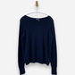 Navy Blue Cashmere Round Neck Jumper by Caroll Cashmere