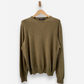 Olive Green Cashmere Crew Neck Jumper by Purdey