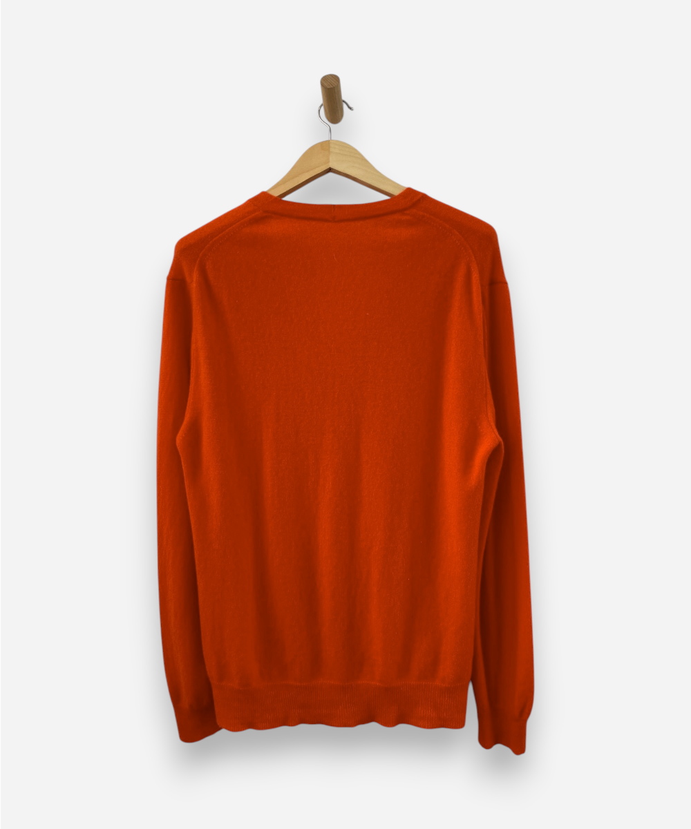 Orange Cashmere V Neck Cardigan by French Connection