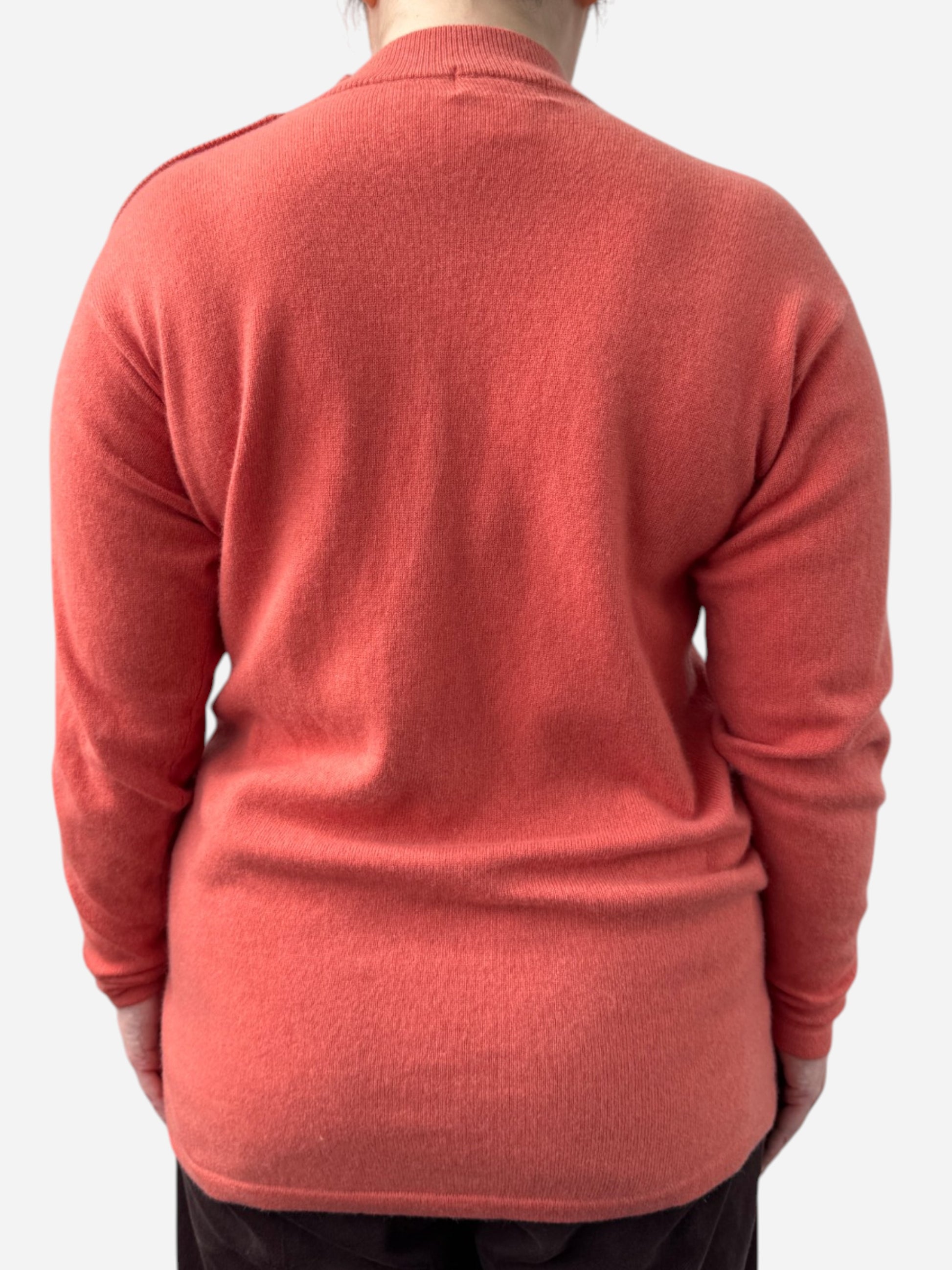 Peach Cashmere Mock Neck Jumper