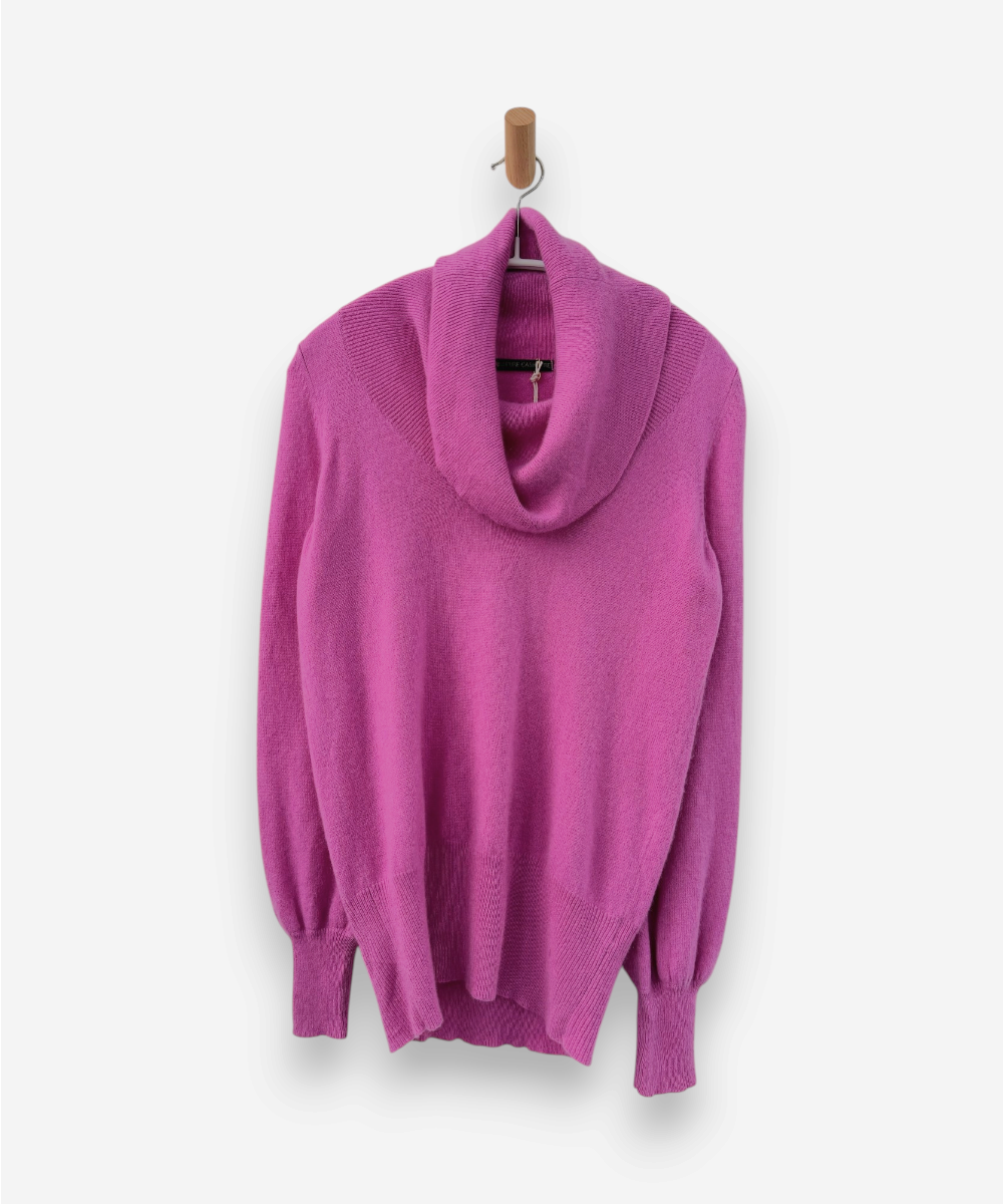 Pink Cashmere Cowl Neck Jumper by M&S