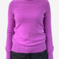 Pink Cashmere Roll Neck Jumper