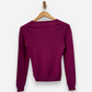 Dark Pink Cashmere V Neck Jumper
