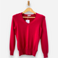 Pink Cashmere V Neck Jumper