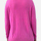 Pink Cashmere Mock Neck Jumper with Pockets