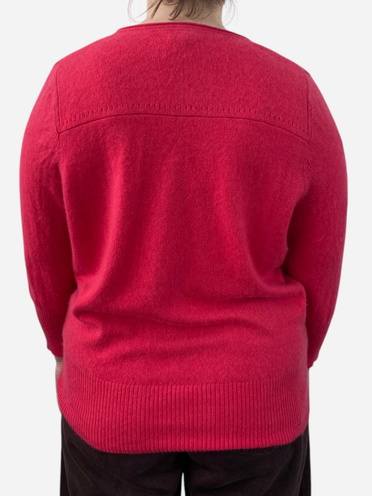 Pink Cashmere Round Neck With Pockets Cardigan by M&S