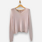 Pink Cashmere V Neck Chunky Knit with Bejewelled Buttons Jumper by Philosophy