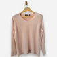 Pink Cashmere V Neck Jumper