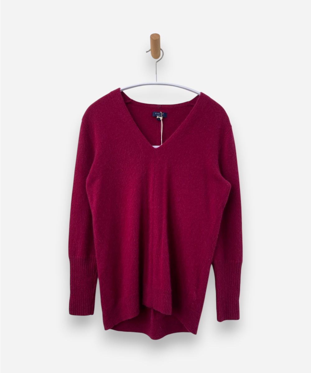 Pink Cashmere V Neck Jumper by Jigsaw