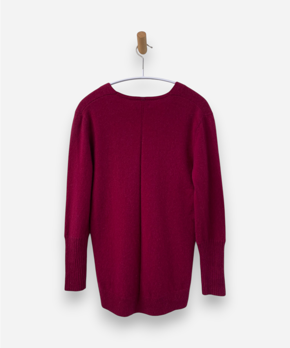 Pink Cashmere V Neck Jumper by Jigsaw