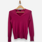 Pink Cashmere V Neck Jumper by S.Oliver