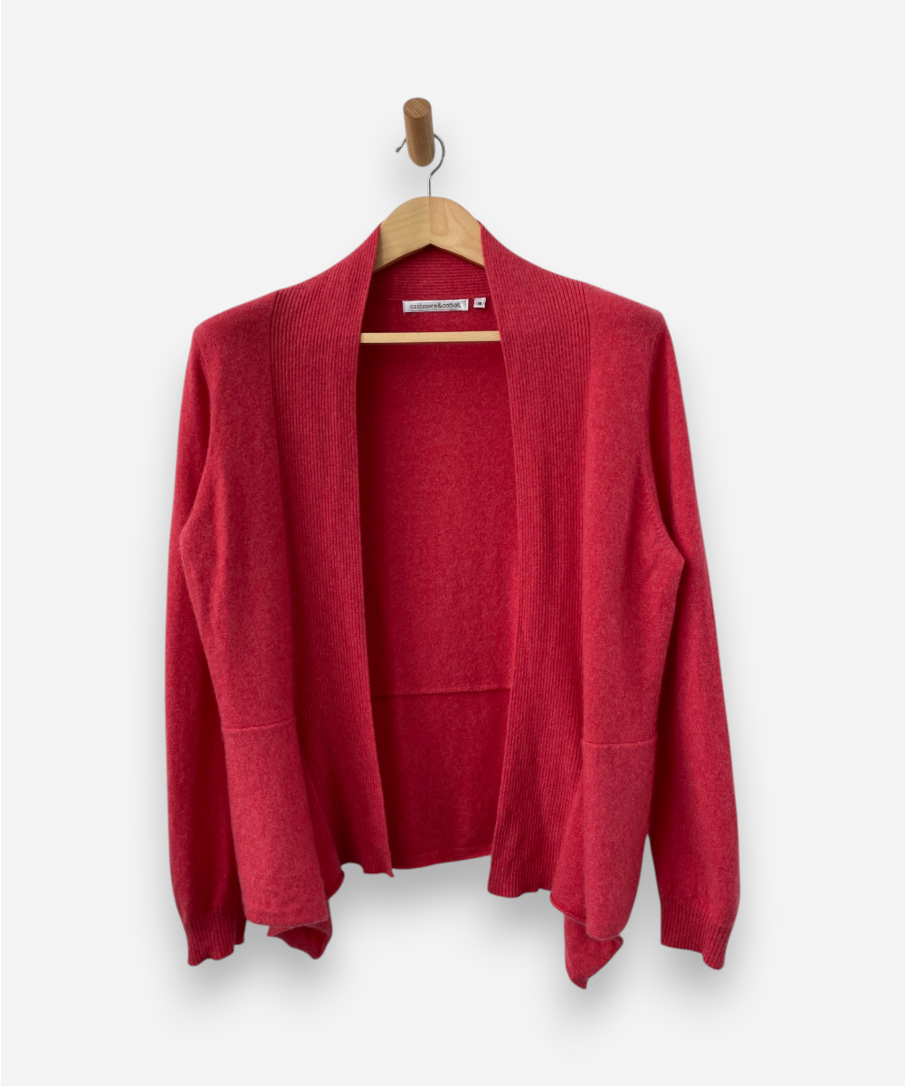 Pink Cashmere Waterfall Cardigan by Cashmere & Cotton