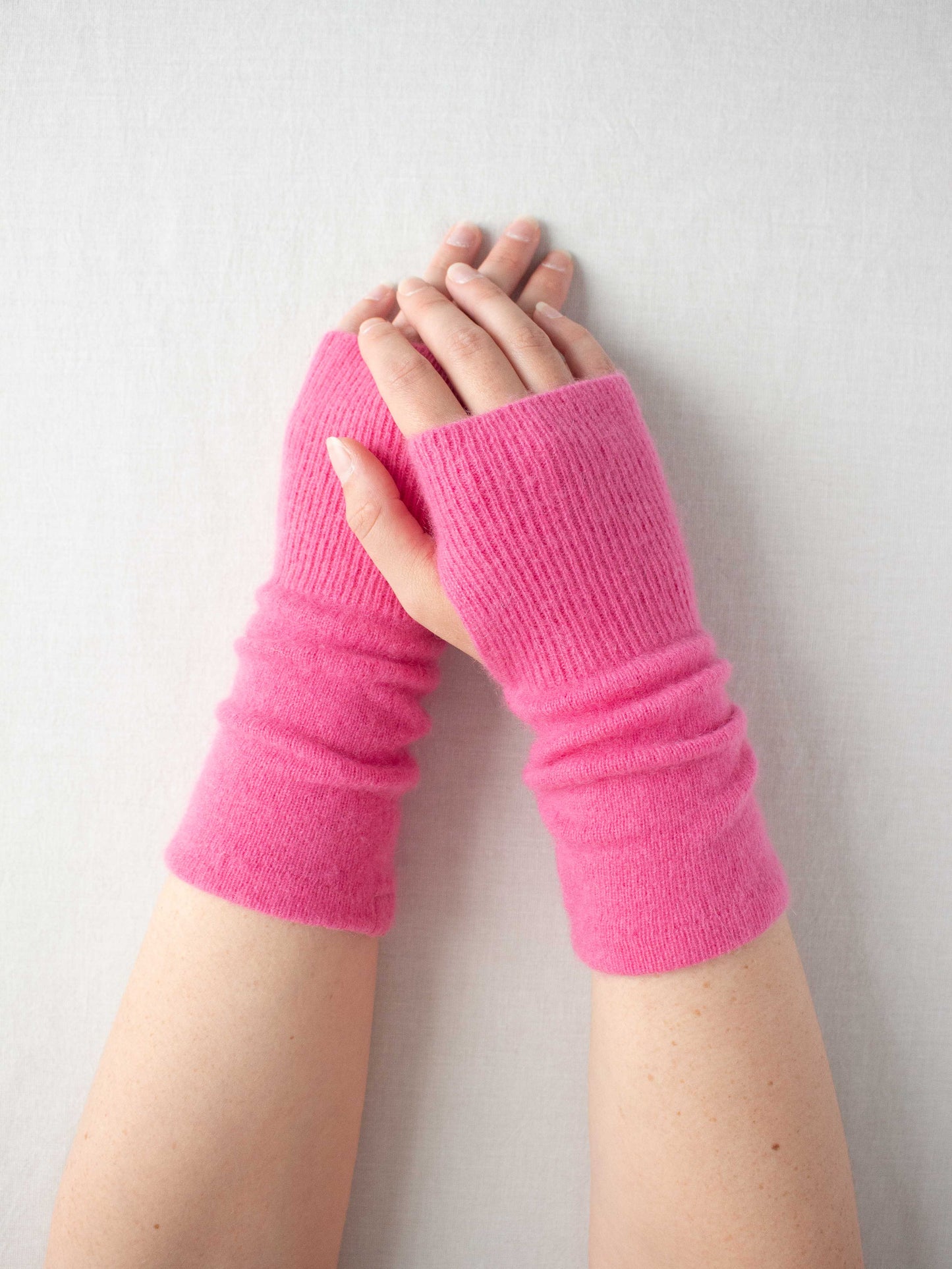 Recycled cashmere hand warmers