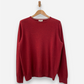 Pinky Red Cashmere Crew Neck Jumper by Nick Cosimo