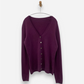 Plum Cashmere V Neck Cardigan