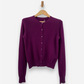 Plum Cashmere Crew Neck Cardigan