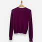 Plum Cashmere Crew Neck Cardigan
