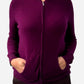 Plum Cashmere Hoodie Cardigan 