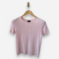 Powder Pink Cashmere Crew Neck Top Bloomingdales