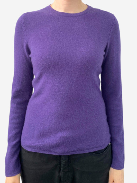 Purple Cashmere Crew Neck Jumper
