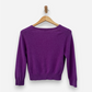 Purple Cashmere Cropped Cardigan by Boden