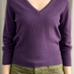 Purple Cashmere V Neck Jumper by M&S