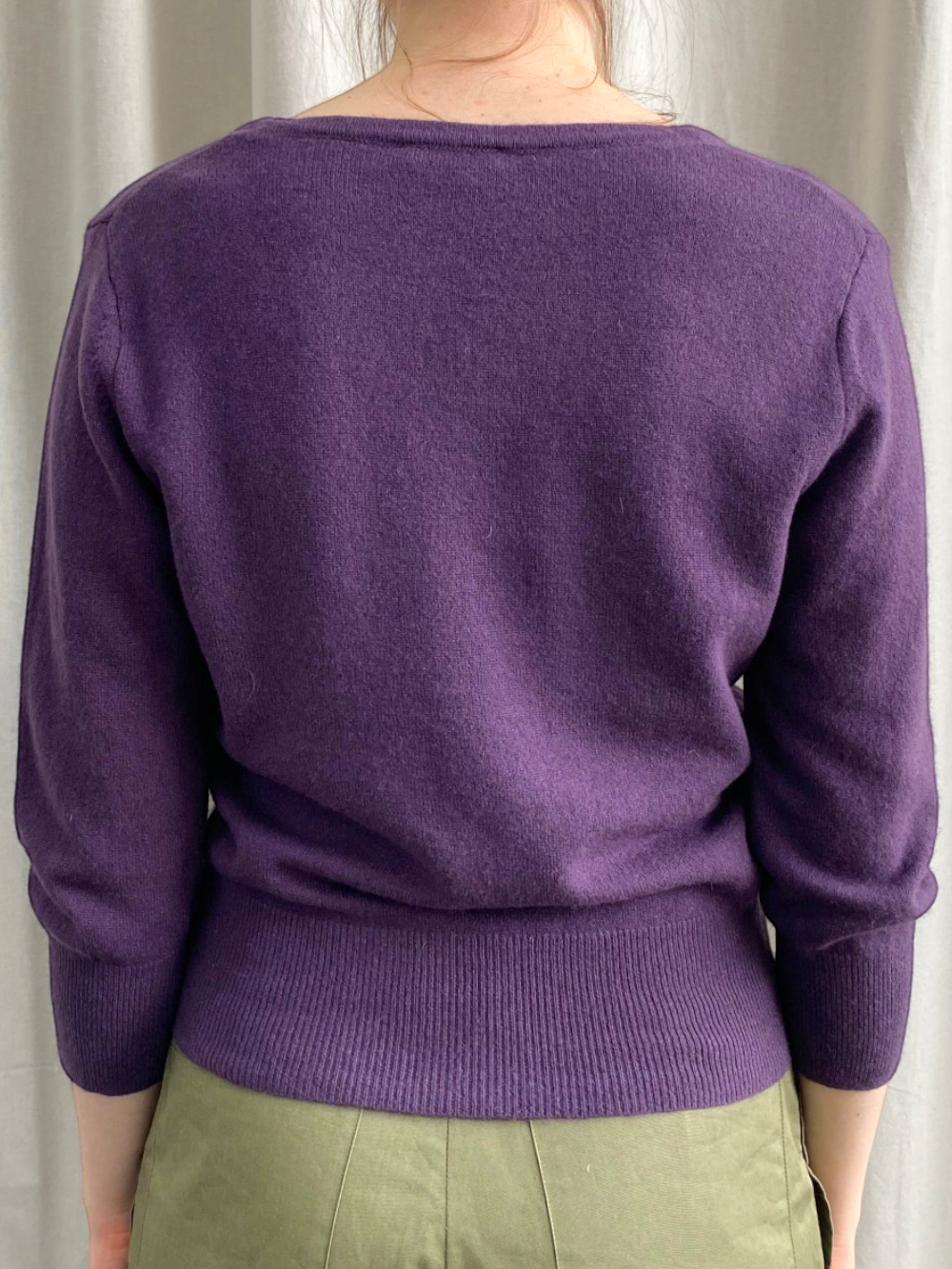 Purple Cashmere V Neck Jumper by M&S