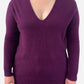 Purple Cashmere V Neck Jumper by Samsøe Samsøe