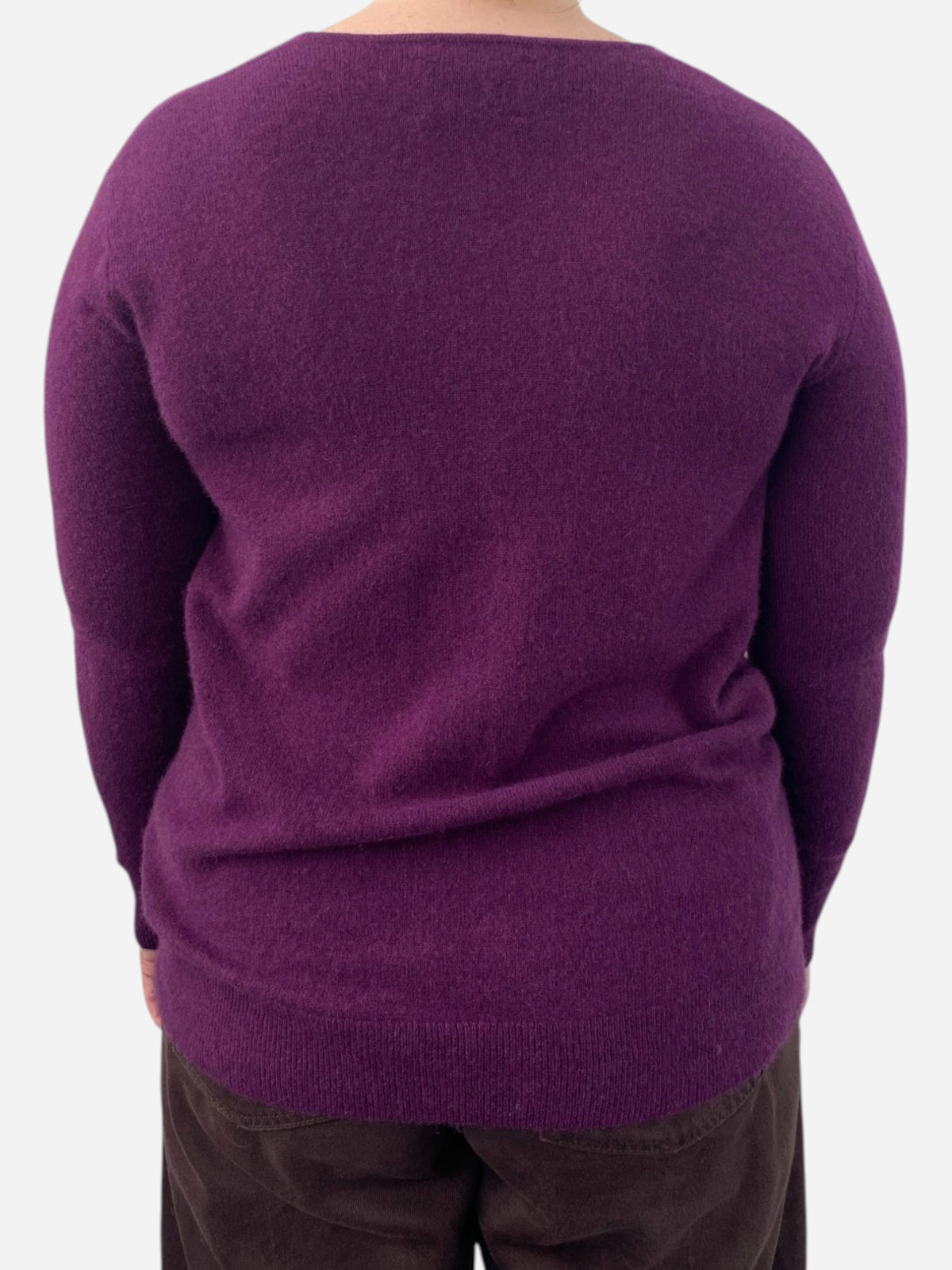 Purple Cashmere V Neck Jumper by Samsøe Samsøe