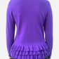 Purple Cashmere Cardigan with Frilled Detail by Madeleine