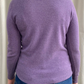 Purple Cashmere Crew Neck Cardigan by Lochmere