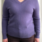 Purple Cashmere V Neck Jumper by UniQlo