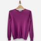 Purple Cashmere Crew Neck Jumper by Boden