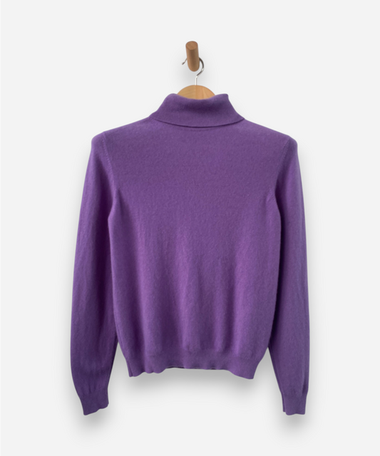 Purple Cashmere Roll Neck Jumper by M&S