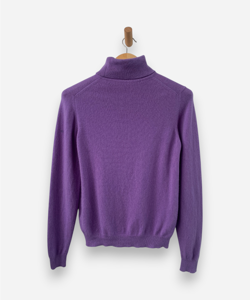Purple Cashmere Roll Neck Jumper by M&S