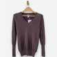 Purple Cashmere V Neck Jumper by JCrew