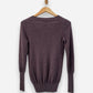 Purple Cashmere V Neck Jumper by JCrew