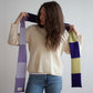 Recycled cashmere skinny scarf