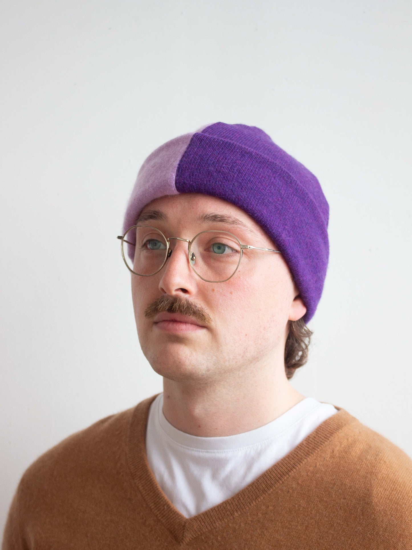 Recycled cashmere beanie hat