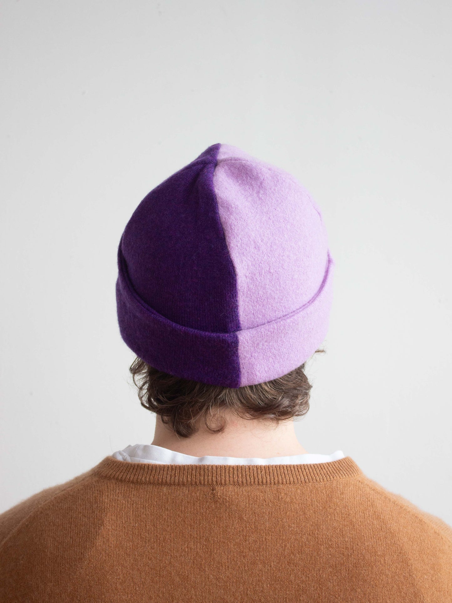 Recycled cashmere beanie hat