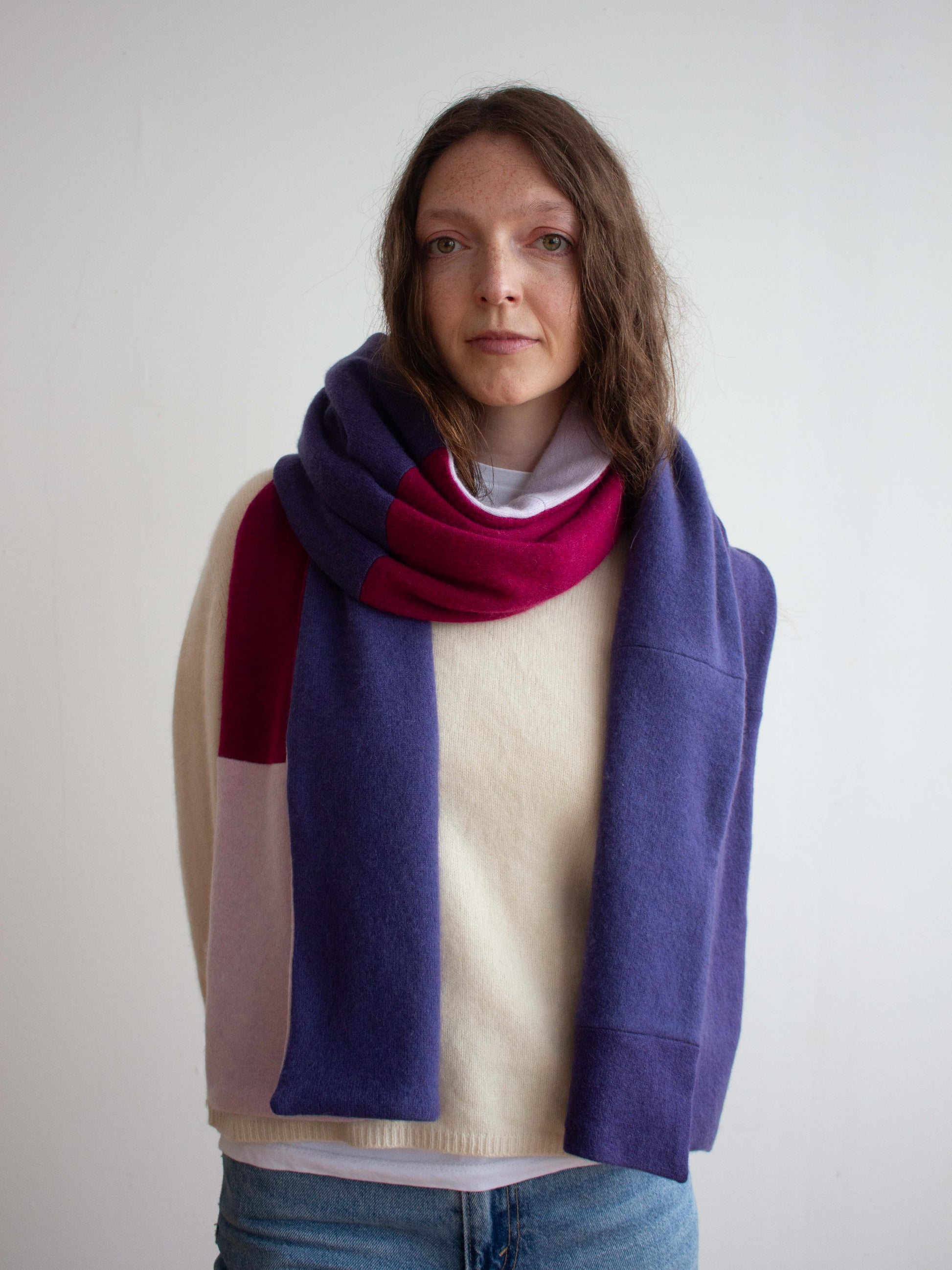Recycled Cashmere Large Scarf