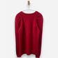Red Cashmere Round Neck Puffed Shoulder, Medium Knit Jumper 