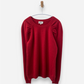 Red Cashmere Round Neck Puffed Shoulder, Medium Knit Jumper 