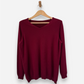 Red Cashmere V Neck Jumper