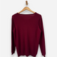 Red Cashmere V Neck Jumper