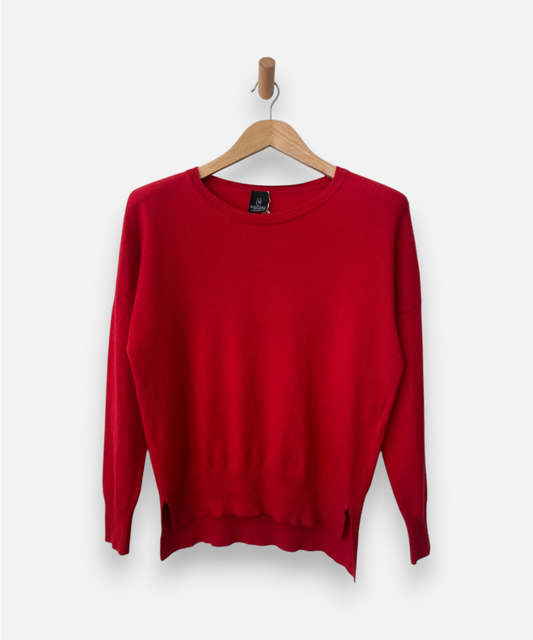 Red Cashmere Round Neck Jumper by Madeleine