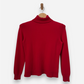 Red Cashmere Roll Neck Jumper