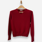 Red Cashmere V Neck Jumper